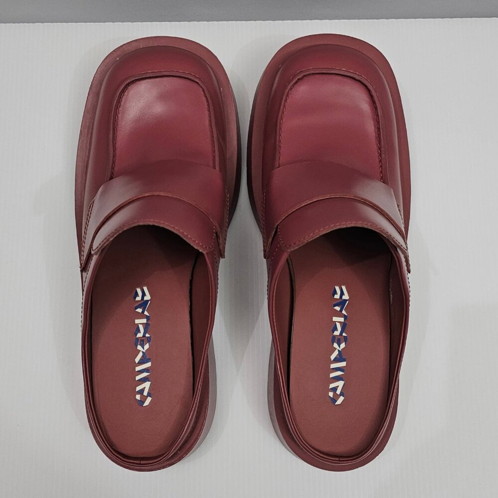 Camper Mil 1978 Mule Loafer Womens EU 40 Red Leather Slide Backless Slip On NEW - Picture 8 of 13